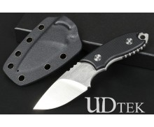 Self defense small full tang fixed knife with D2 blade UD2106563